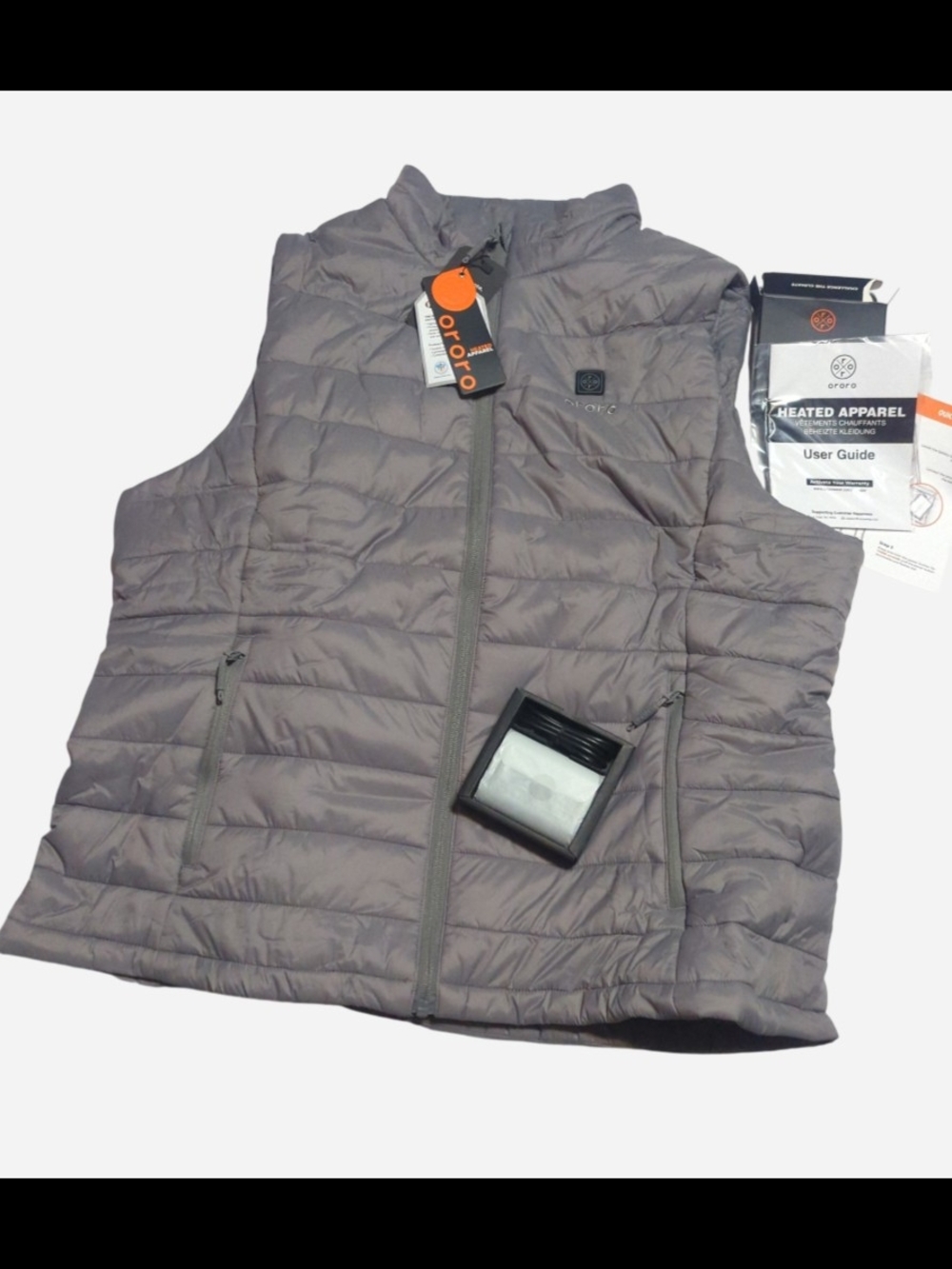 ORORO Women's Heated Puffer Vest Grey Women's XXL
